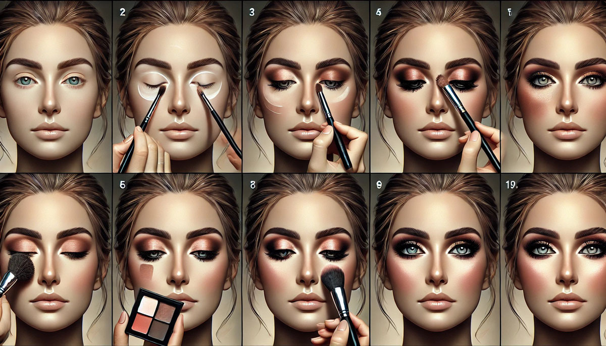 مراحل دقیق اجرای سایه چشم حرفه‌ای